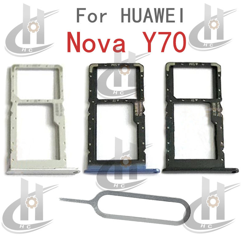 สําหรับ Huawei Nova Y70 ซิมการ์ดถาดผู้ถือช่องเสียบการ์ด Reader SD Slot อะแดปเตอร์อะไหล่