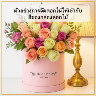 FSB0017 กล่องดอกไม้ทรงกลม ได้ทั้งใบเล็กและใบใหญ่ กล่อง พร้อมส่งในไทย ใช้เป็นกล่องของขวัญได้