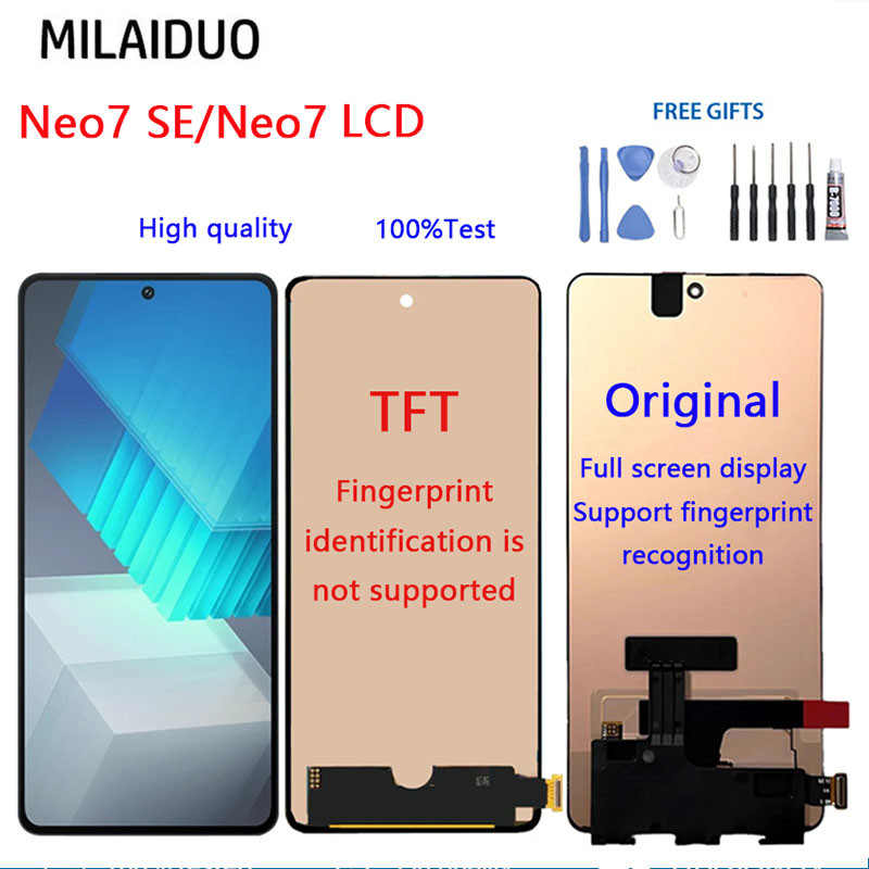 สําหรับ vivo iQOO Neo 7/ iQOO Neo7 SE จอแสดงผล LCD Touch Screen Digitizer Assembly Replacement