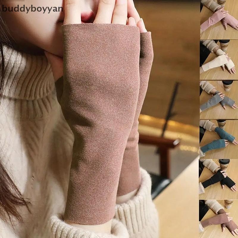 Bbth ผู้หญิง Fingerless ถุงมือฤดูหนาวที่อบอุ่นหน้าจอสัมผัสถุงมือครึ่งนิ้วสําหรับผู้หญิงกลางแจ้งขี่จักรยานกํามะหยี่ Mittens Vary