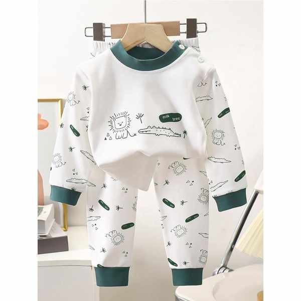 babapapa angle baby เสื้อผ้าเด็กฤดูใบไม้ผลิฤดูใบไม้ร่วงและฤดูหนาวชุดนอนเสื้อผ้าฤดูใบไม้ร่วงกางเกงขาย