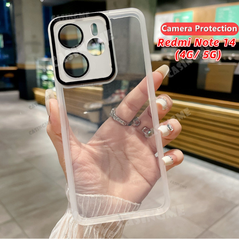 Redmi หมายเหตุ 14 5G 2025 ปลอกโปร่งใสสําหรับ Redmi Note14 หมายเหตุ 14 RedmiNote 14Pro Pro Plus 5G เคสโทรศัพท์ชุบโปร่งใสนุ่มบางใสกล้องป้องกันปกหลัง