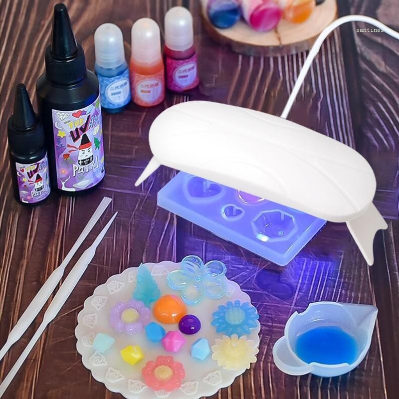 San* ชาร์จ USB LED UV Lamp Mini UV Dryer แบบพกพาอีพ็อกซี่แม่พิมพ์แสงแดด Curing Machine