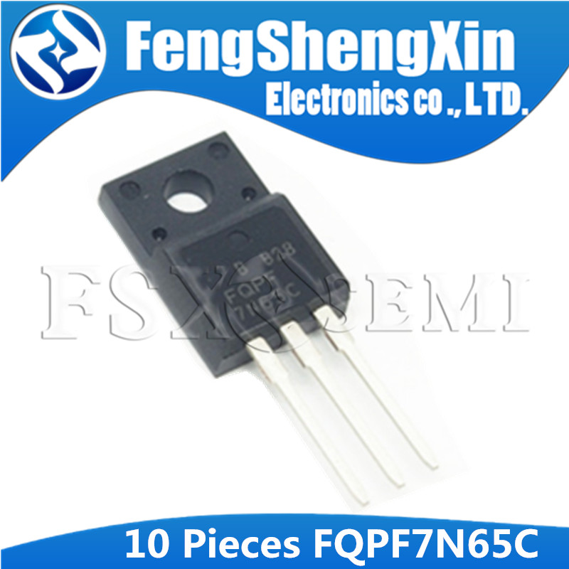 10 ชิ้น/แบทช์ FQPF7N65C FQP7N65C TO-220F FQPF7N65 7N65 650V n ช่อง MOSFET