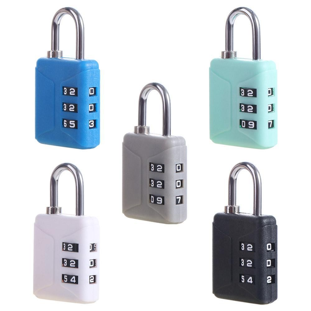 Quillan กระเป๋าเดินทางรหัสล็อค,3 Dial หลักกันน้ํา Mini รหัสผ่านกุญแจ,แบบพกพาความปลอดภัยกระเป๋าเป้สะพายหลังกุญแจ Anti-theft Customs รหัสล็อคกระเป๋าเดินทาง