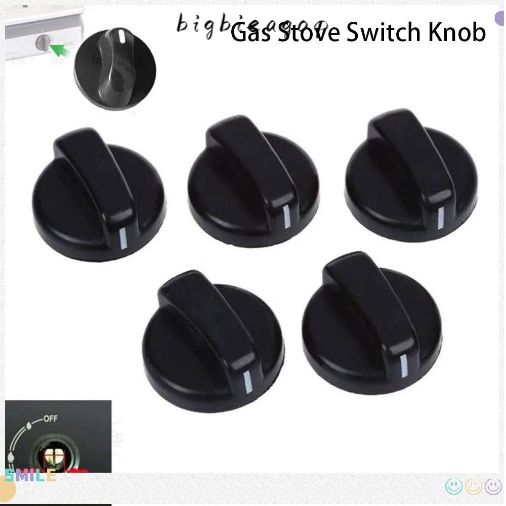 Bigbiegop 1/2/5 ชิ้นเตาแก๊สปุ่มควบคุม,พลาสติกทั่วไป Handle Hob ลูกบิด, ทนทาน 8 มม.เตาอบสําหรับ Benchtop Burner เปลี่ยนปุ่มสวิทช์
