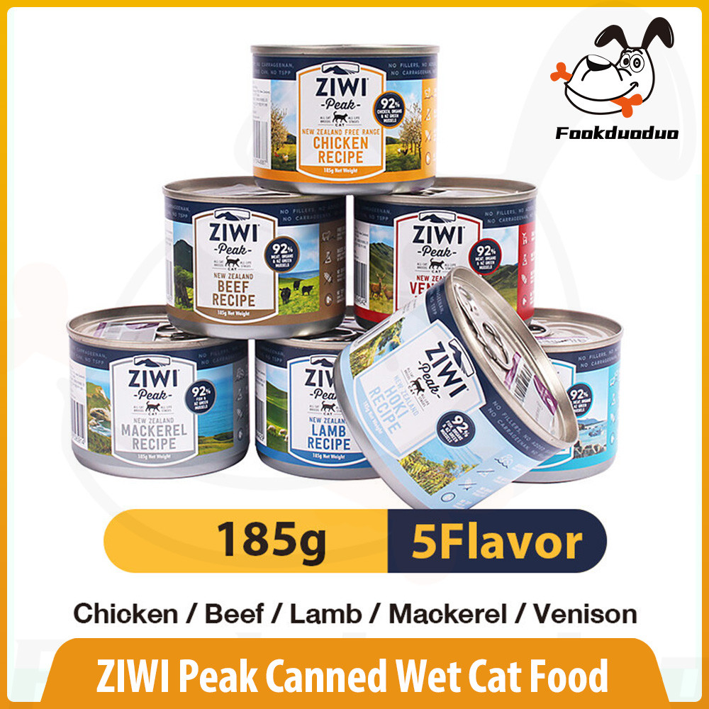 Ziwi Peak อาหารแมวกระป๋องเปียกเมล็ดข้าวฟรี 92% เนื้อเนื้อหา 85g-185g