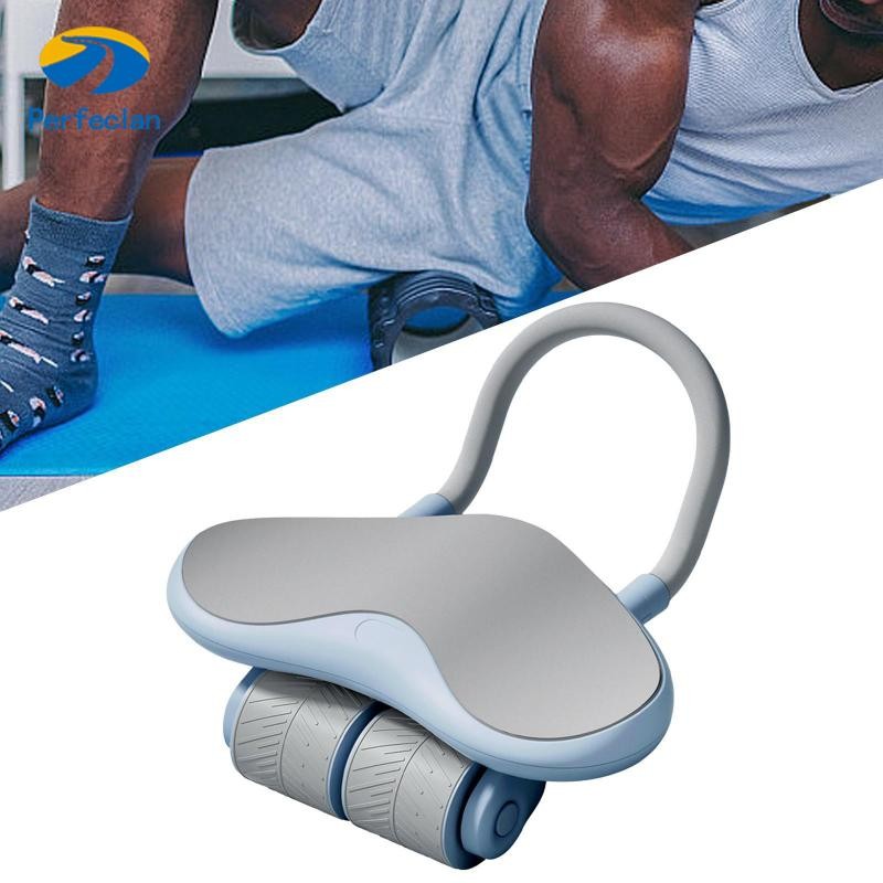 สมบูรณ์แบบ ลูกกลิ้งหน้าท้องล้อ หลายใช้ แบบพกพาเครื่องมือข้อศอกสนับสนุนล้อออกกําลังกายอุปกรณ์ออกกําลังกายสําหรับใช้ในบ้านผู้ใหญ