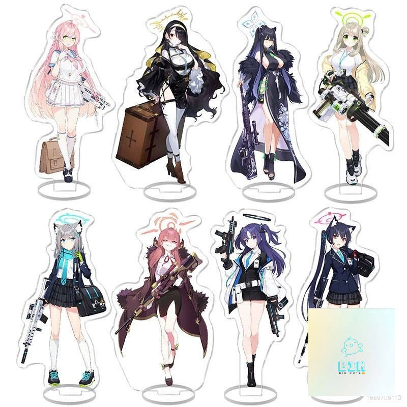 Unique NS3 Blue Sunaokami Shiroko Character Ornament Stand สําหรับตกแต่งบ้าน