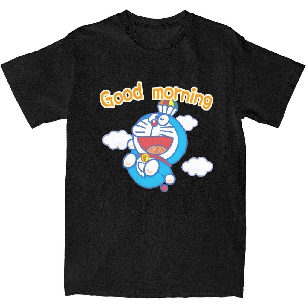 ผู้ชายการ์ตูน D-Doraemon เสื้อยืดผ้าฝ้าย 100% เสื้อผ้าชายหาด Y2K สนุกแขนสั้นเสื้อยืด O คอ เสื้อยืด H
