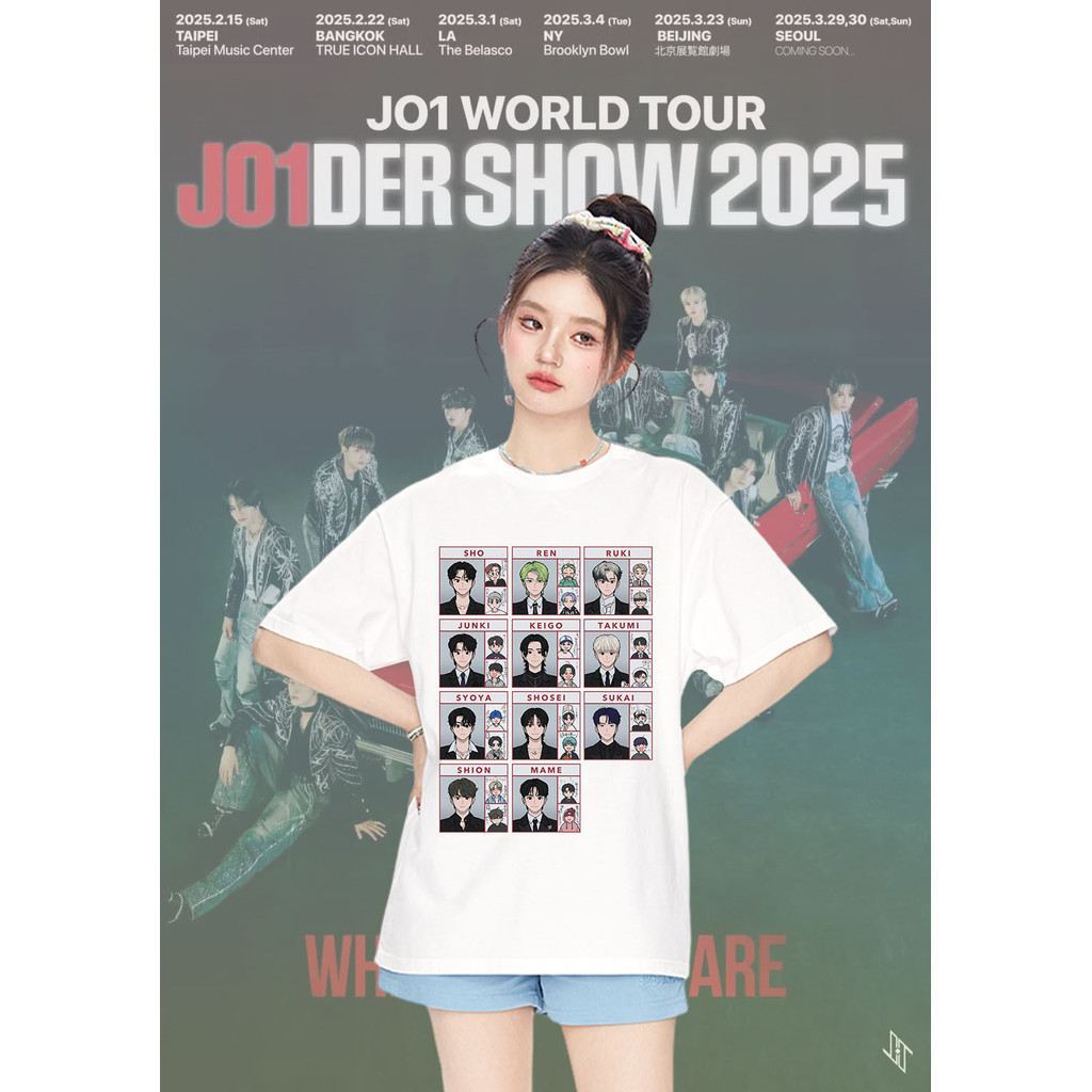 JO1 WORLD TOUR JO1 DER SHOW 2025 TSHIRT FOR FANS UNISEX S-5XL