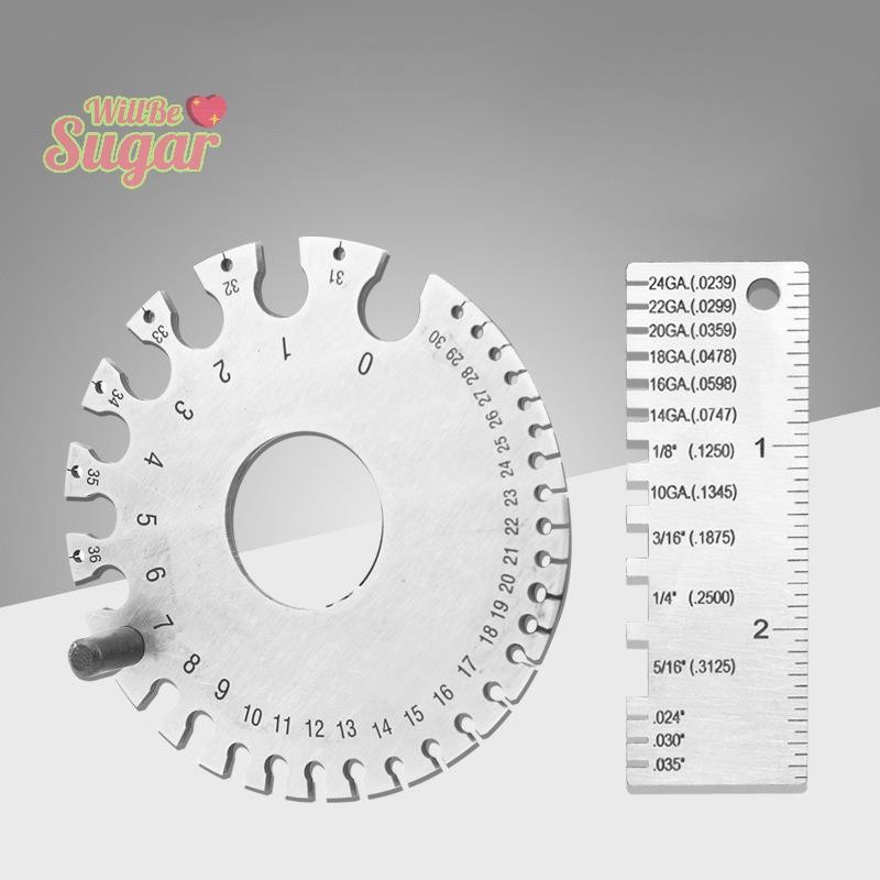 [WillBesugarT] 0-36 รอบ AWG SWG วัดลวดความหนาไม้บรรทัด Gauge เส้นผ่านศูนย์กลางเครื่องมือวัดสแตนเลส [