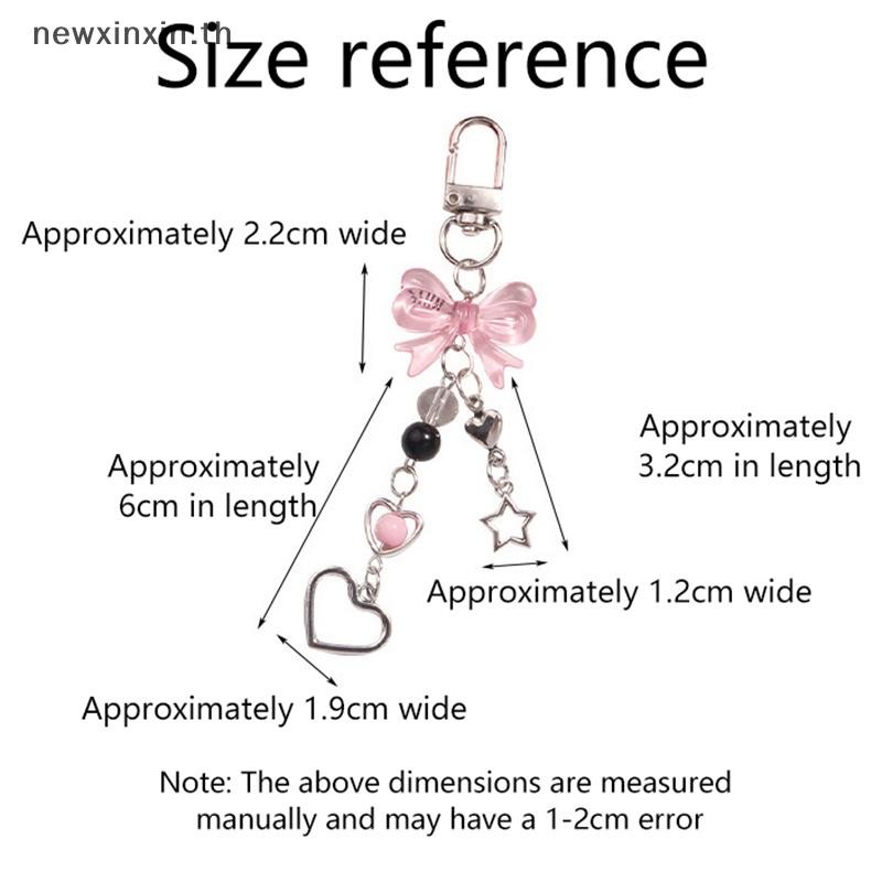 ^N^ ชาวเยอรมัน โทรศัพท์เสน่ห์โบว์หัวใจดาวพวงกุญแจจี้กระเป๋าโทรศัพท์โซ่น่ารักอุปกรณ์เสริมสําหรับสาวผู้หญิงเครื่องประดับ {ที} - รูปที่ 3