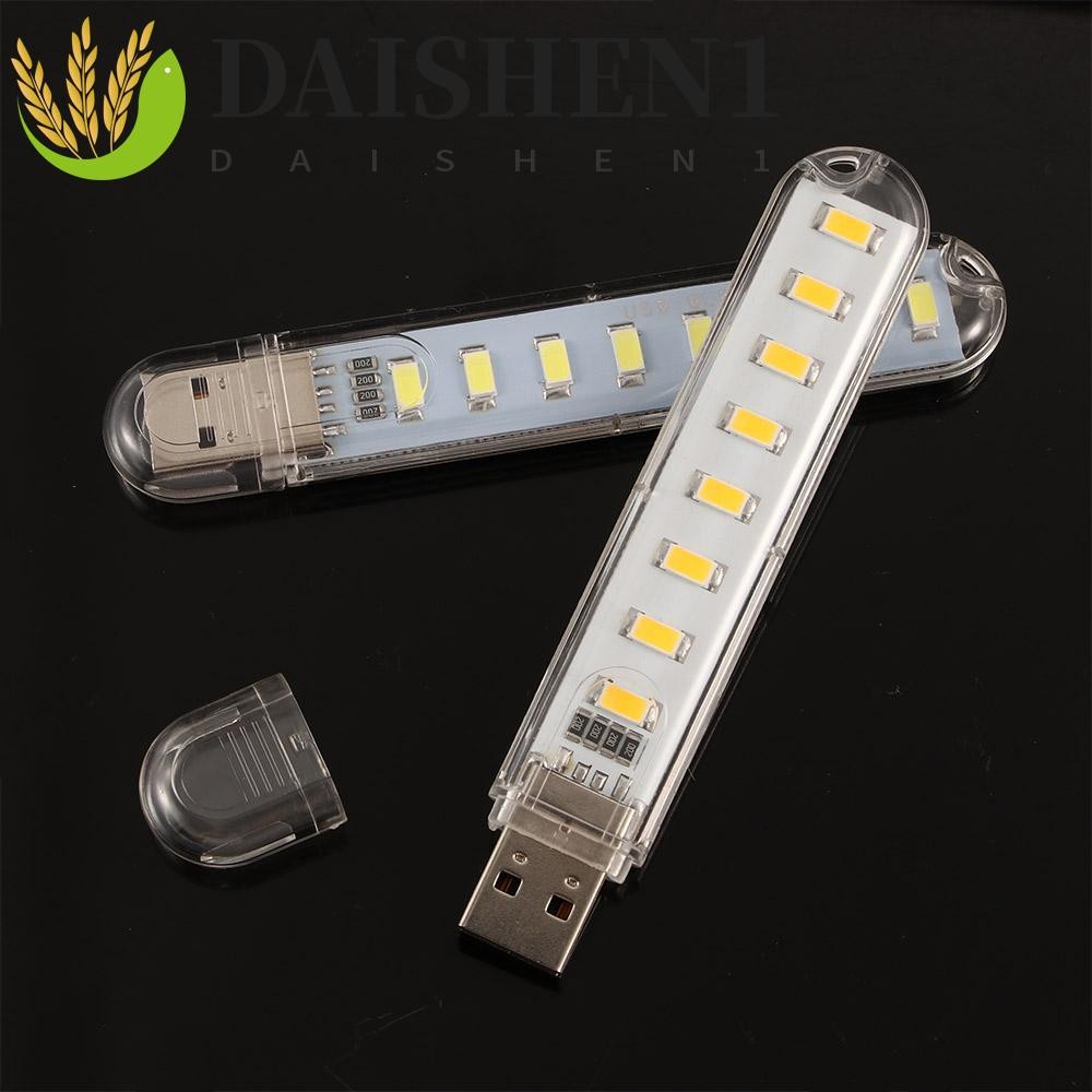 Daishen1 ไฟ LED USB สําหรับไฟ USB ขนาดเล็กแบบพกพา 3LEDs 8LEDs 5V ไฟหนังสือ