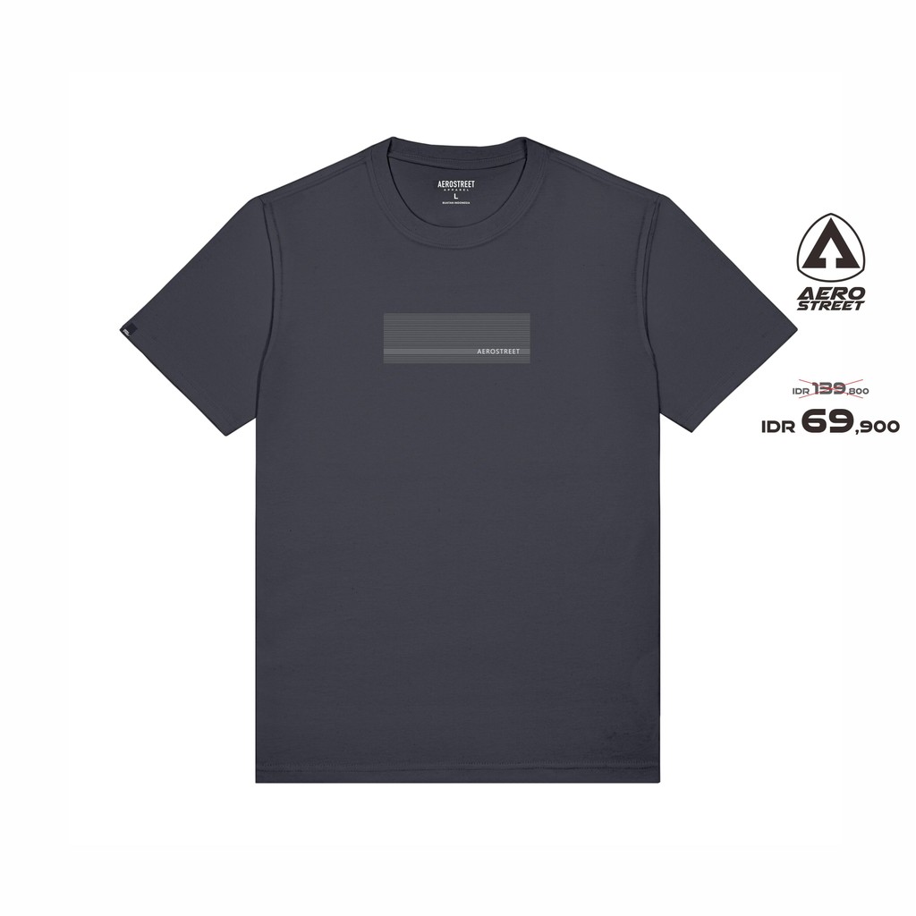 เสื้อยืด Aerostreet Dexter เสื้อยืด Kaos สีเทาเข้ม AAAAA