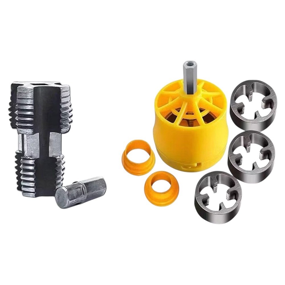 ชุดต๊าปเกลียวท่อ PVC พร้อม 1/2In 3/4 In 1 นิ้วตายท่อเกลียวท่อ