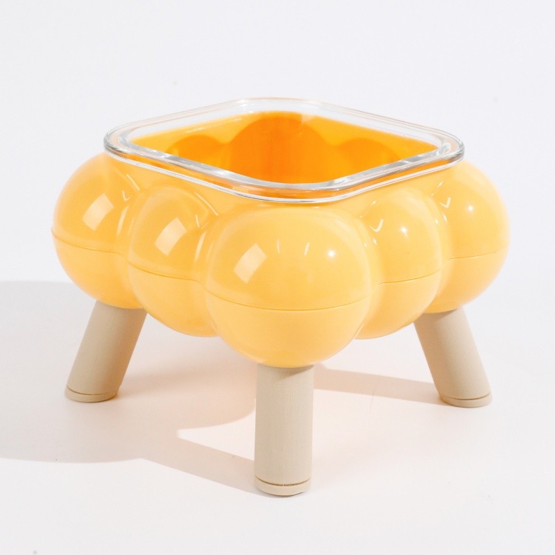 Pet Space ชามอาหารแมว 2ชั้นถอดได้ ชามอาหารสัตว์เลี้ยง ชามแก้วสัตว์เลี้ยง ป้องกันคอ ชามข้าวหมา - รูปที่ 6