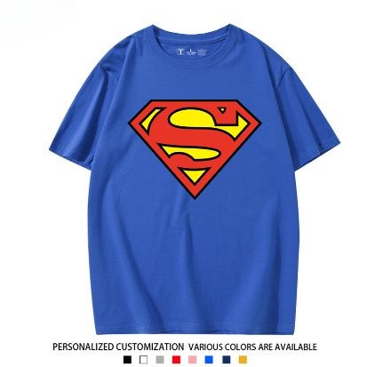 [พร้อมส่ง] เสื้อน่ารัก Superman Shield printed เสื้อใส่สบายชุดเด็กผู้ชาย boy shirt ผ้า cotton unsex คอลูกเรือ