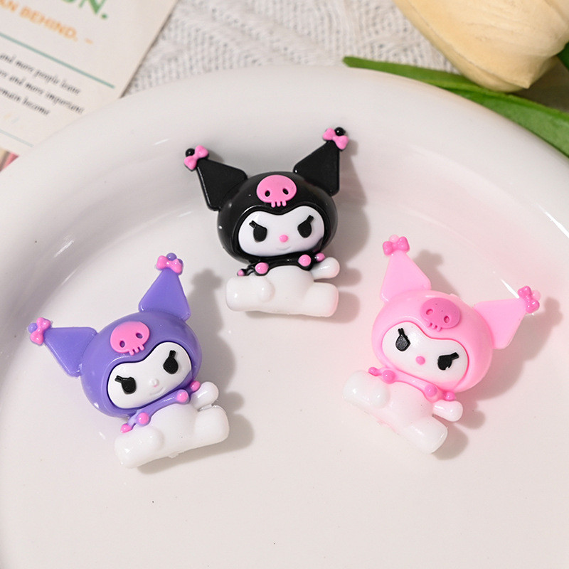 SANRIO ซานริโอ ลูกปัดยาง ทําเอง ห่วงโซ่โทรศัพท์มือถืออุปกรณ์เครื่องประดับ ชาม ลูกปัดหลวมน่ารักลูกปัดปากกาจี้พวงกุญแจอุปกรณ์เสริ