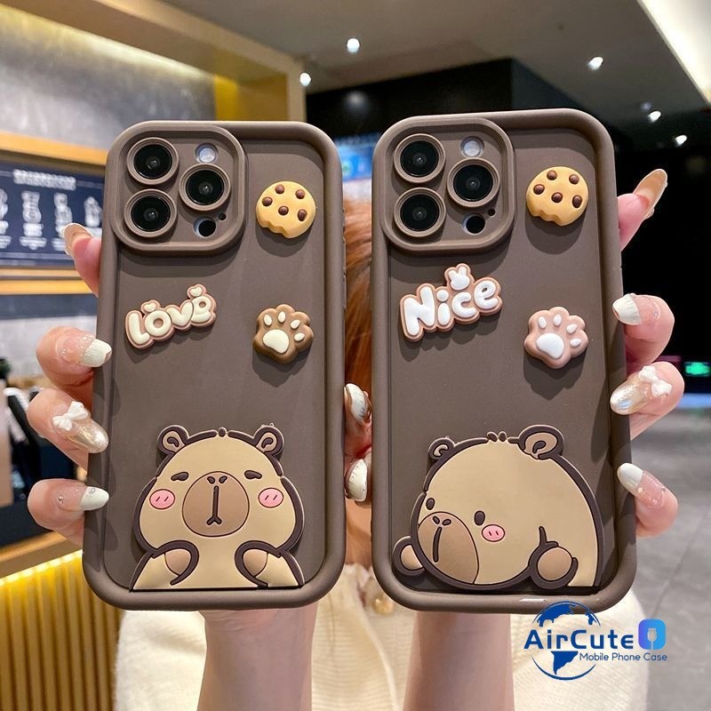 Casing OPPO A6X A6 A5i A5X A5 A3 A3X A60 A58 A57 A54 A53 A38 A18 A17 A17K A16 A16K A15 A15S A98 A96 A95 A93 A92 A83 A79 A78 A77S A76 A74 A52 A31 A12 A9 A7 A5S A3S A1K F11 Pro F9 4G 5G 2020 Protect Camera 3D DIY Capybara Stair Soft Phone Case