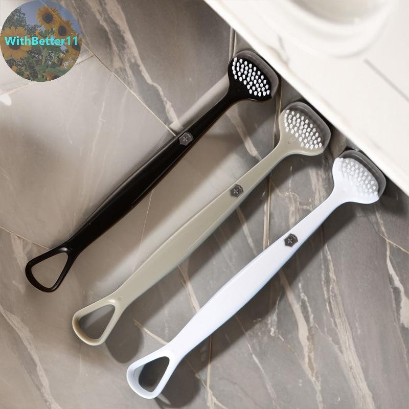 Triple Effect Tongue Scraper แปรงขูดลิ้นแปรงทําความสะอาดช่องปากReusable Fresh Breath Oral Hygiene Careเครื่องมือทําความสะอาดTH