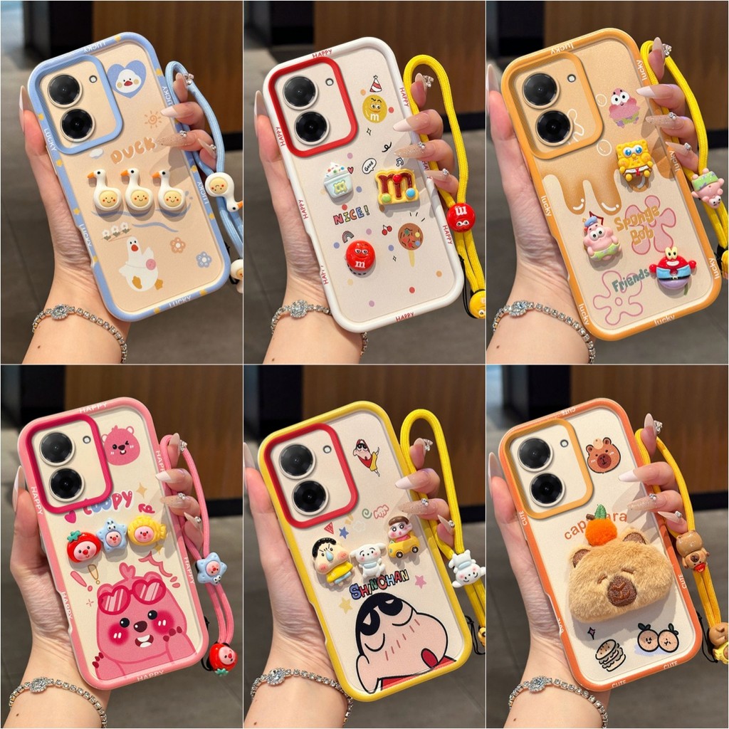 เคส Redmi A5 เคสโทรศัพท์ซิลิโคนอ่อนนุ่มตุ๊กตาการ์ตูน 3D