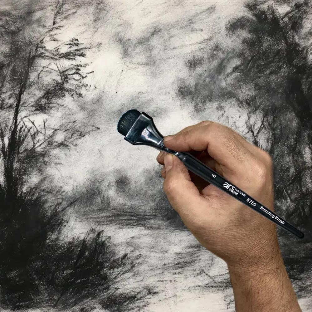 2/3pcs Artsecret Blending แปรงสําหรับถ่านวาดสีพาสเทลภาพวาด & Gilding, หมึกจิตรกรรมแปรงเครื่องมือสําหรับ DIY Scrapbooking การ์ด 5750