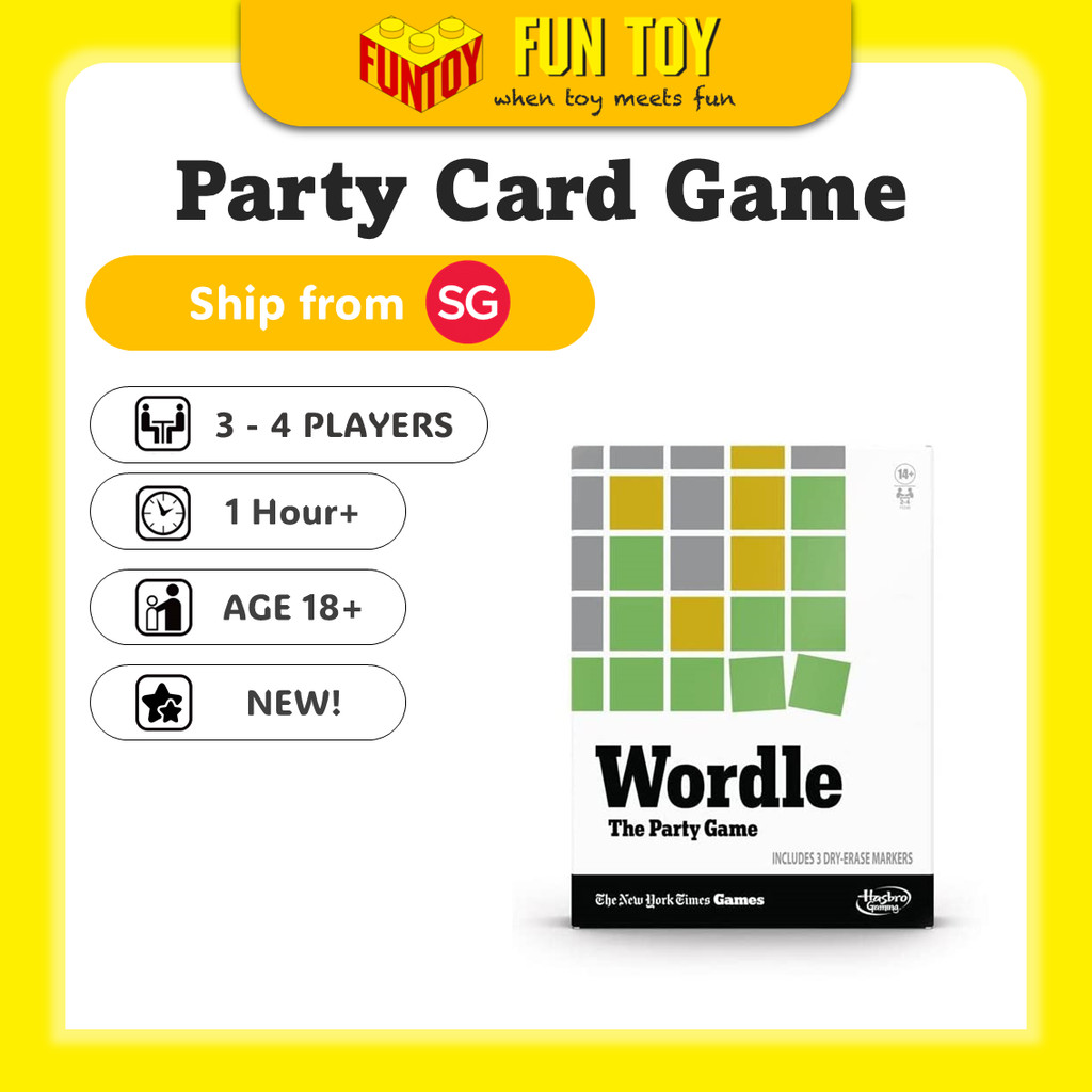 (FunToy SG) Wordle The Party Game สําหรับ 2-4 ผู้เล่นเกมกระดานใน - เกมปาร์ตี้ 2-4+ ผู้เล่นอายุ 12+