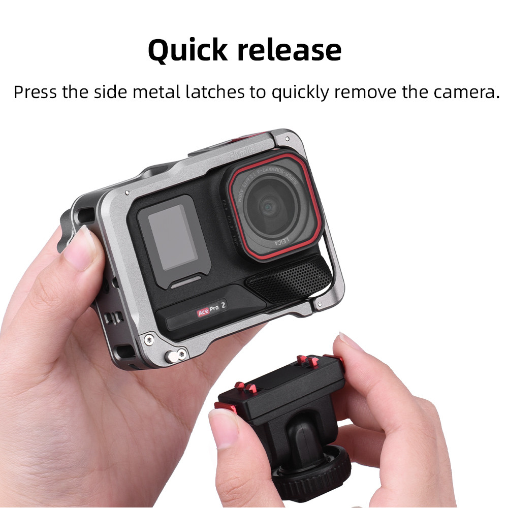 Magnetic Quick Release Mount สําหรับ Insta360 Ace Pro 2,Magnetic Mount ฐาน Insta360 อุปกรณ์เสริมอลูมิเนียมขาตั้งกล้องอะแดปเตอร์ Mount Cold Boot ขยายอะแดปเตอร์
