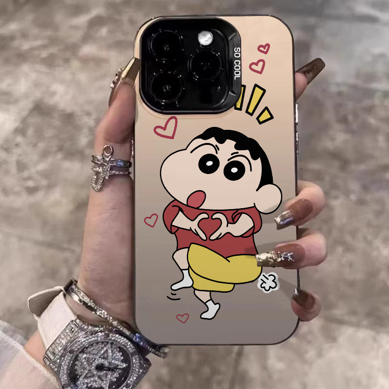 ❤️จัดส่งทันที❤️เคสไอโฟน11 13 14 15 16 17 Pro Max Cute Soft Case Crayon Shin-chan Love Case For iPhone 16PM,15PM,14PM