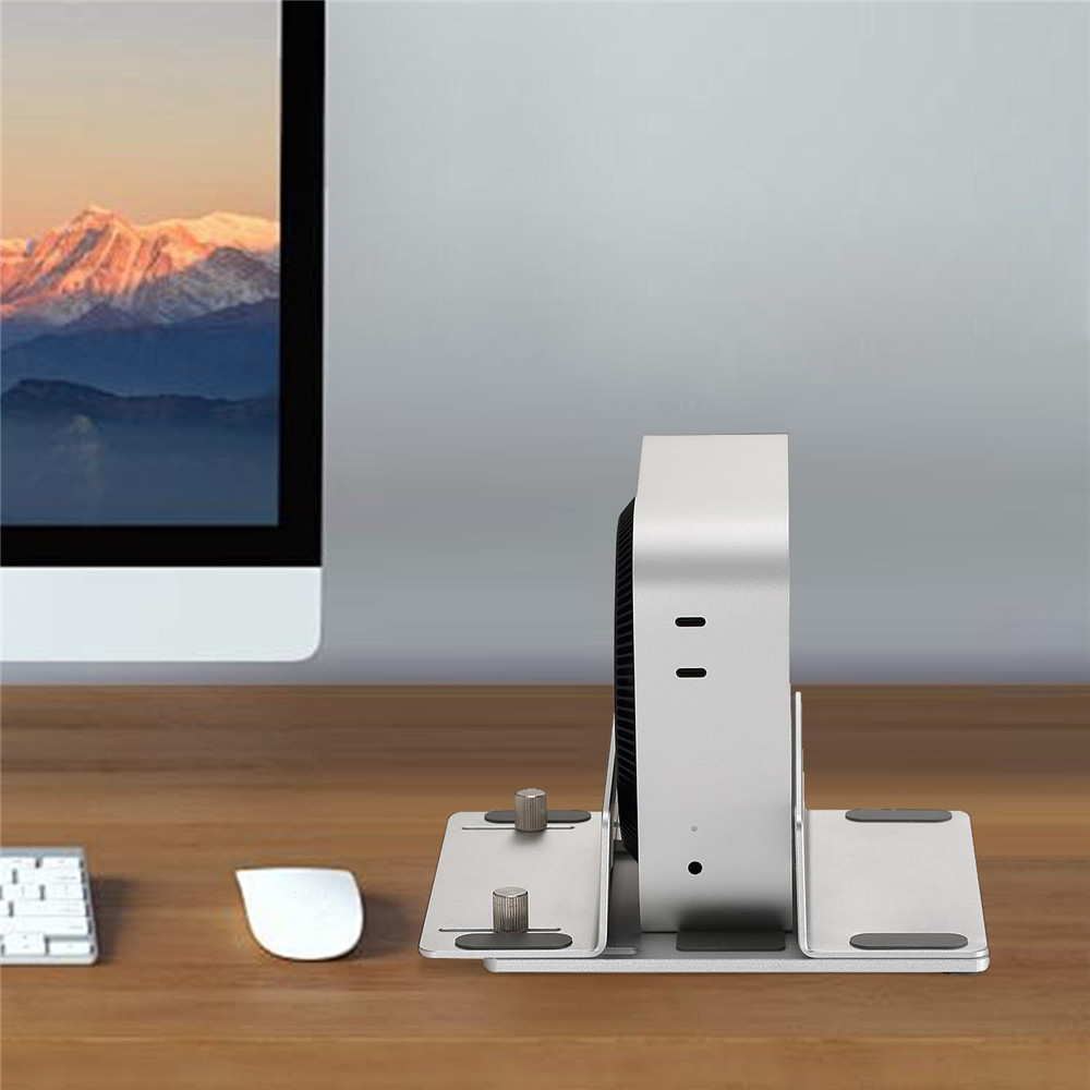 ฐานอลูมิเนียมอัลลอยด์สําหรับ Mac Mini M4/M4 Pro 2024,ขาตั้งแนวตั้งสําหรับคอมพิวเตอร์โน้ตบุ๊ค,Anti Slip Bracket Cooling Base DIY อุปกรณ์เสริม