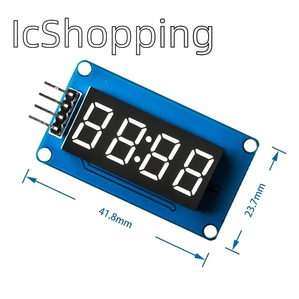 Tm1637 โมดูลจอแสดงผล LED สําหรับ Arduino 7 Segment 4 Bits 0.36 นิ้วนาฬิกา RED Anode Digital Tube Fou