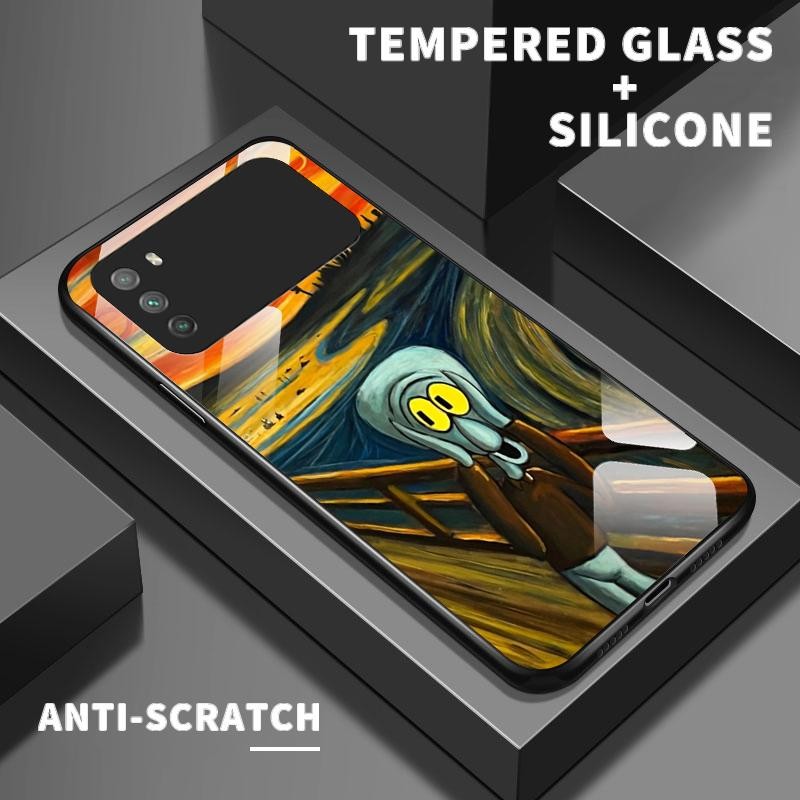 เหมาะสำหรับ POCO M3 C3 C31 M2 Pro กรณีโทรศัพท์มือถือป้องกันรอยขีดข่วนหลักฐานเคส Artistic Creative Oi