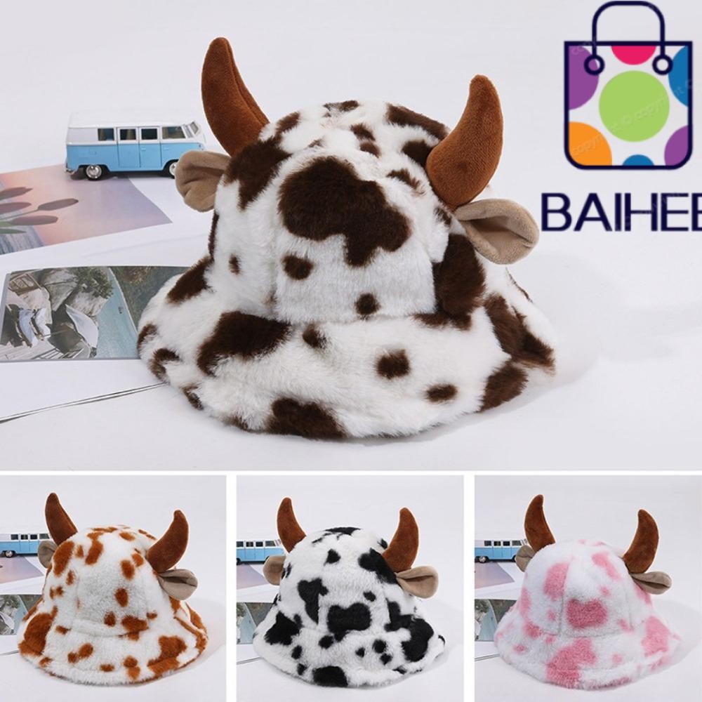 Baihee Fuzzy Bucket Hat, Keep Warm Hip Hop Fluffy Warm Hat, Fashion Casual Faux Fur Cap สําหรับผู้หญ