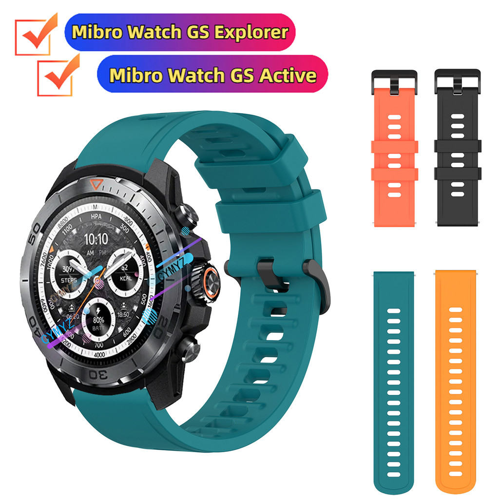 Mibro Watch GS Explorer strap สายซิลิโคนสําหรับ Mibro Watch GS สายที่ใช้งาน สายรัดข้อมือแบบสปอร์ต