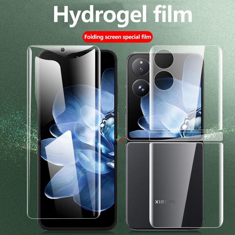 4in1 HD ฟิล์มไฮโดรเจลเต็มรูปแบบสําหรับ Xiaomi Mix Flip Screen Protector Film