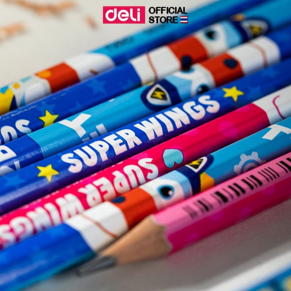 Deli أقلام رصاص 2B Super Wings ‏(12 قلم) — صورة 7
