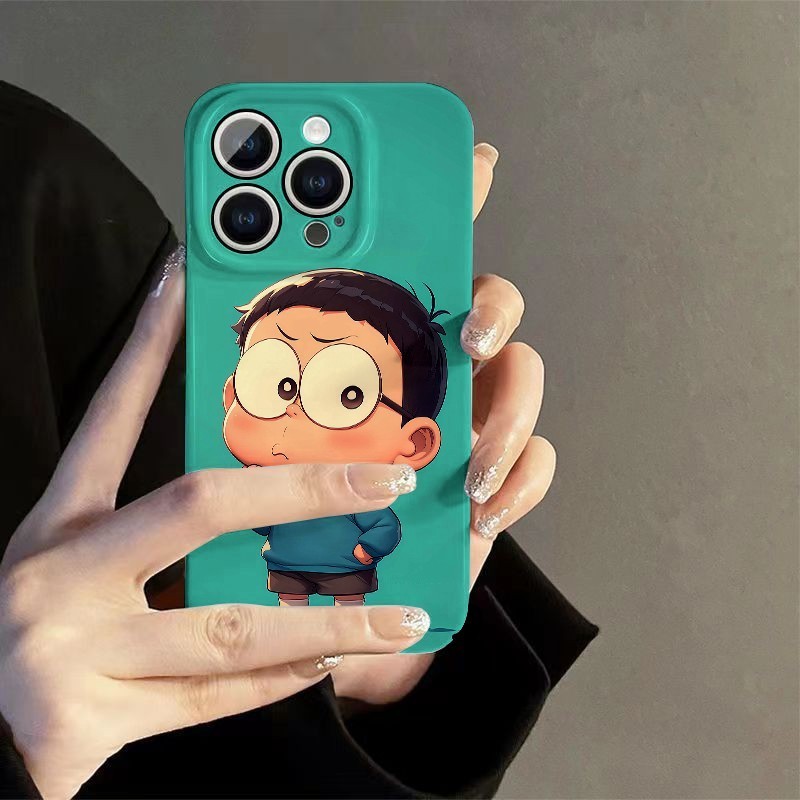 รุ่น Q ในวัยเด็ก Nobita ใช้งานร่วมกับ Samsung S25 S24 ULTRA S22 PLUS S23 PLUS เคสป้องกันโทรศัพท์มือถ