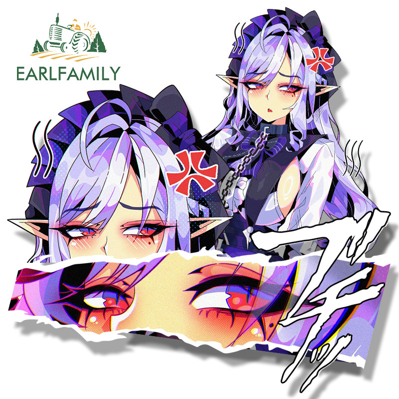 EARLFAMILY Ahegao กางเกง Vivian Fanart รถสติกเกอร์ Zenless Zone Zero Sketch กันน้ํา JDM ไวนิล Decal เหมาะสําหรับแล็ปท็อปรถจักรยานยนต์กันชน Trunk