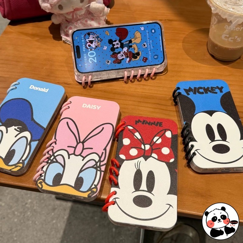 Flip Bookเคสโทรศัพท์สําหรับVivo V40 V30 V29 V27 Y36 Y27 Y27S Y200 GT Y53S Y52S Y72 Y20 Y20A Y20S Y20i Y20T Y20G 5Gปลอกการ์ตูนมิกกี้มินนี่
