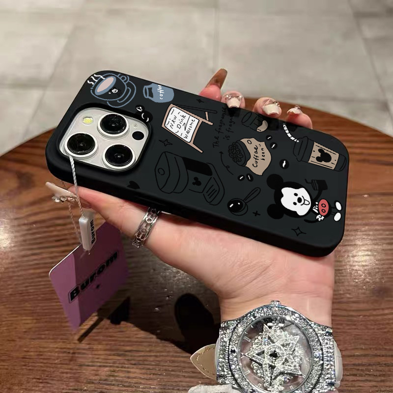 พร้อมส่ง❤️เคสไอโฟน11 เปลือกซิลิโคน Q version of Mickey Mouse Case For iPhone 16 Pro Max 12 13 14 15 