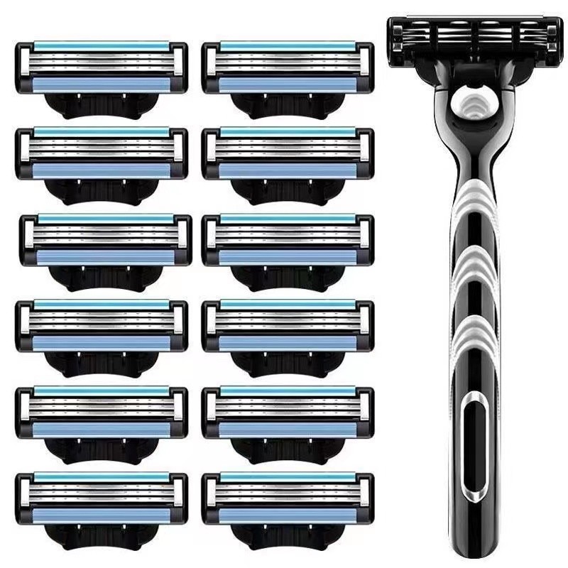 จัดส่งที่รวดเร็วรับประกันคุณภาพ Gillette Mach ผลิตในประเทศเยอรมนี 3 ใบมีดโกนหนวดเทอร์โบด้วยมือ + มีดโกน 5 ใบ