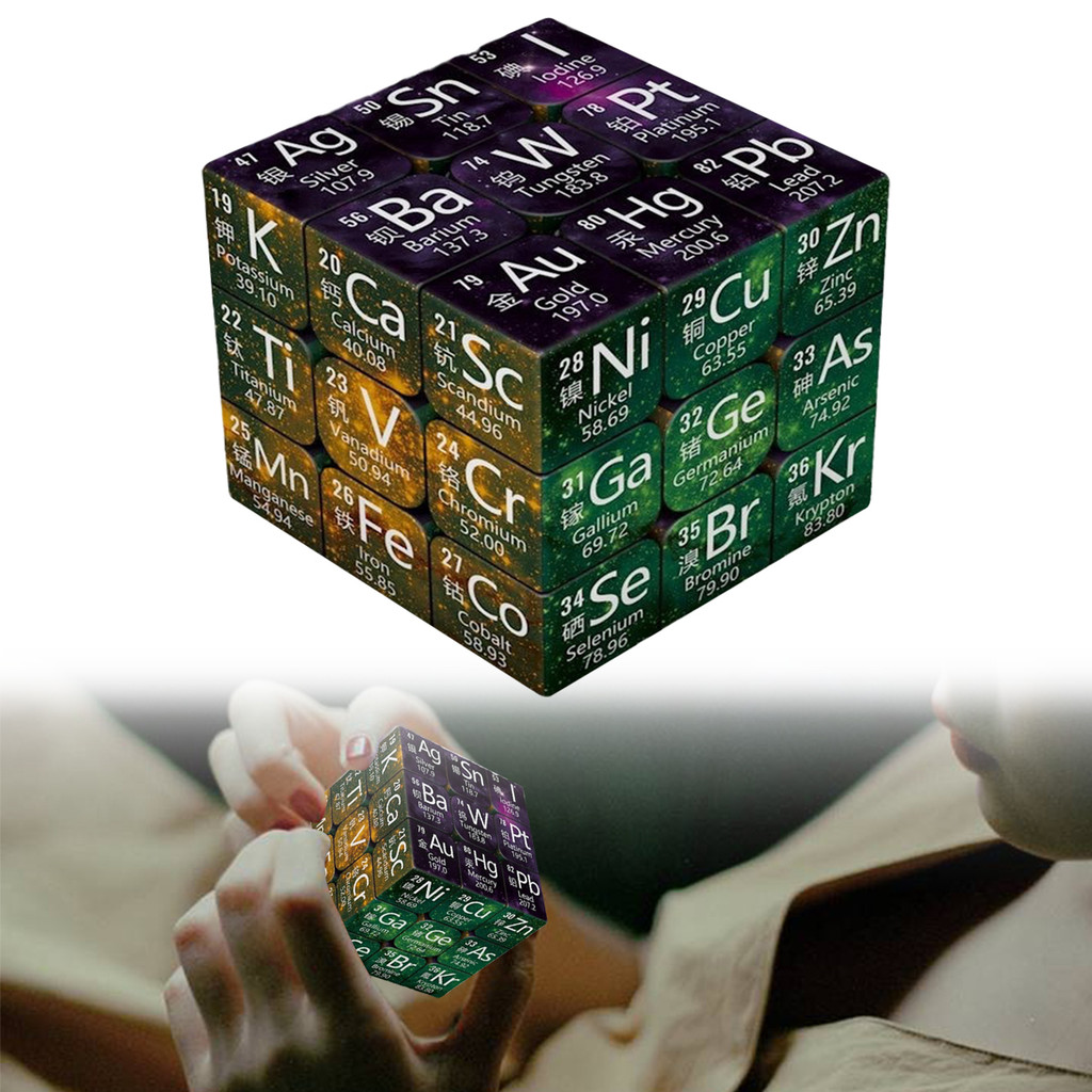 1 ชิ้นใหม่ Magic Cube ตารางธาตุขององค์ประกอบทางเคมีสูตรฟิสิกส์และคณิตศาสตร์ของเล่นทางปัญญาปริศนาของเล่นและเกม