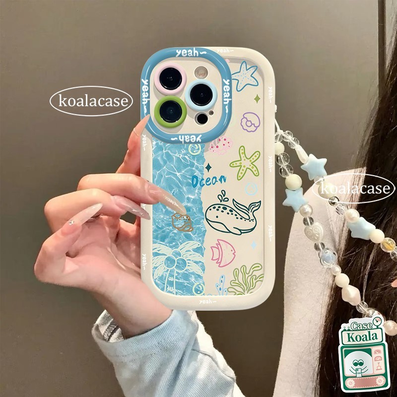 เคสไอโฟน16 สำหรับ IPhone 11 15 12 13 16 14 Pro Max XR  X XS Max 16 8 7 Plus SE เคสสัตว์ทะเล วาฬสด