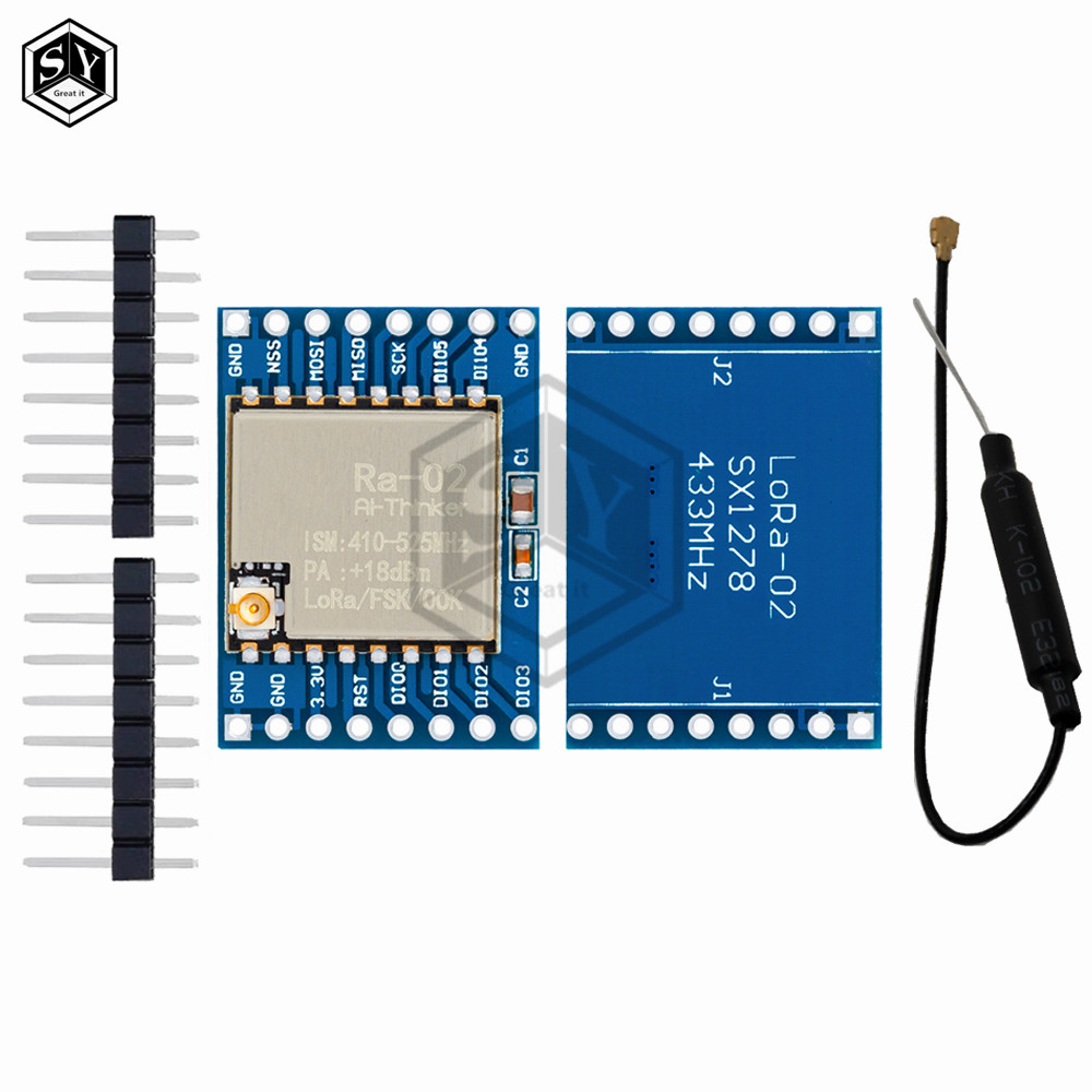 433MHZ SX1278 LoRa โมดูล 433M 10KM Ra-02 ไร้สาย Spread Spectrum Transmission Board 2.4G IPX เสาอากาศ