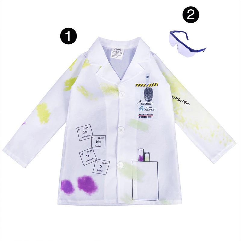 ส่งจากไทย เสื้อกราวน์เด็ก อาชีพในฝันเด็ก ผู้ใหญ่นักวิทยาศาสตร์อนุบาล Crazy cos Frankenstein Professional Play Stage Performance เครื่องแต่งกาย thumbnail 8
