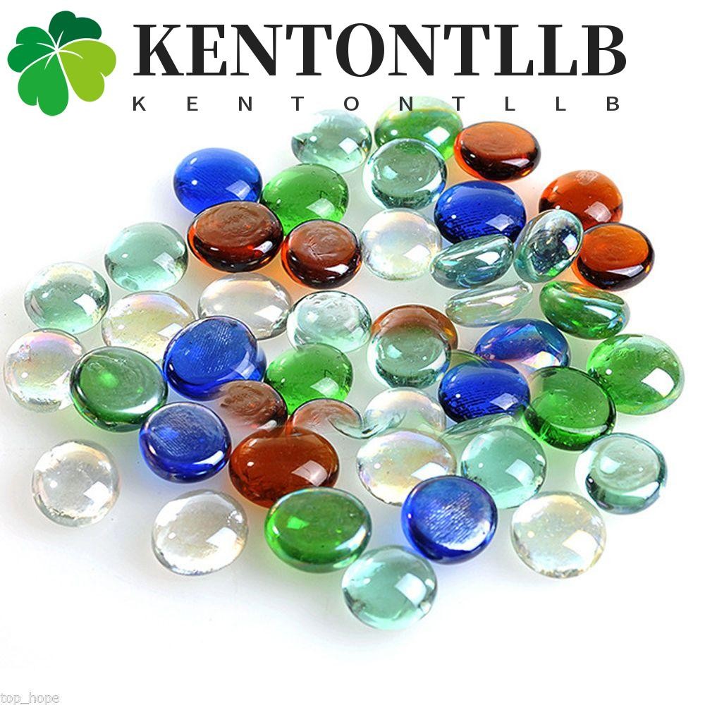 Kentontllb หินแก้ว Rocks ของขวัญบ้านผสมสีตกแต่งหัตถกรรมหินอ่อนแบนอุปกรณ์เสริมถังปลา