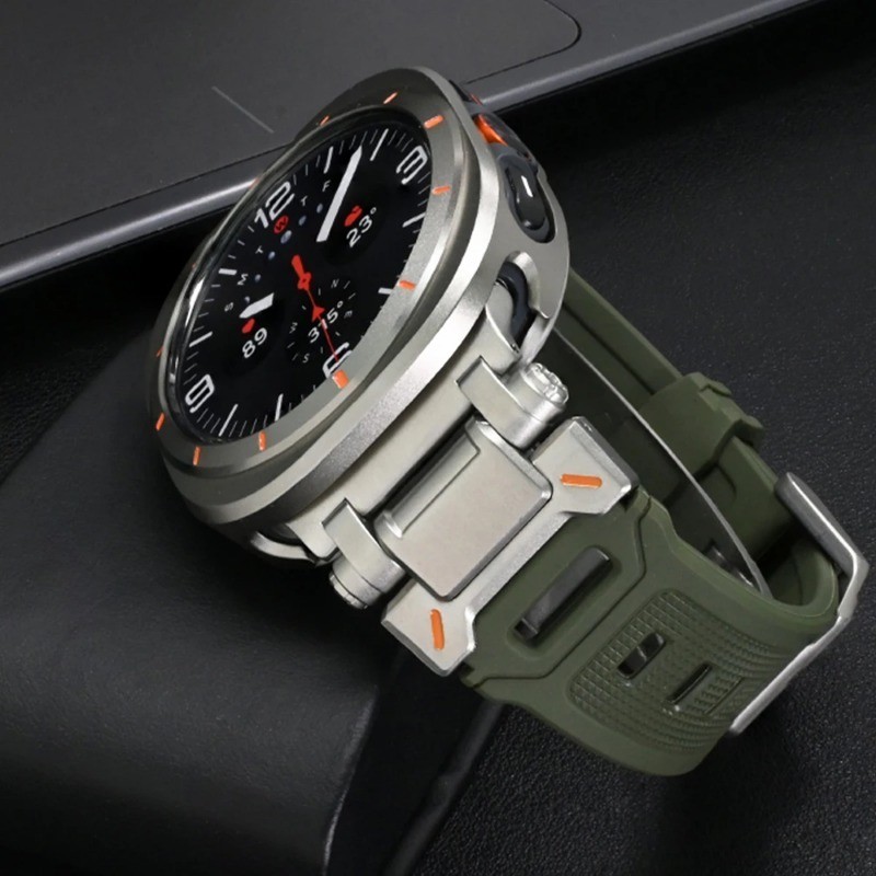 อลูมิเนียมอัลลอยด์กรณี + กีฬาซิลิโคนสําหรับ Samsung Galaxy นาฬิกา Ultra 47 มม.หรูหราสําหรับ GALAXY ULTRA 2025 ฝาครอบอุปกรณ์เสริม