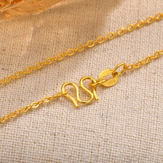 Meaeguet สร้อยคอทองคำ 18K สำหรับผู้หญิง, เครื่องประดับแฟชั่นไม่หลุดลอก