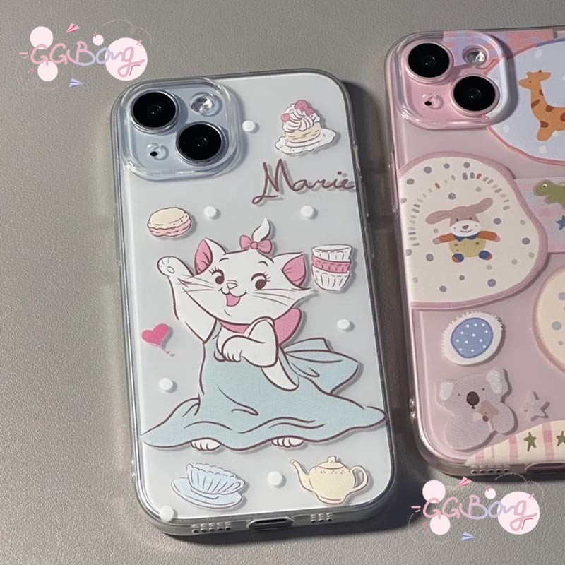 แนวโน้มการ์ตูนสุขสันต์วันมารีแคทจุดปกโปร่งใส เคสไอโฟน11 17 air 16 13 XR 12 14 15 Pro Max 14 7 8 6s Plus XS Max X SEเคส